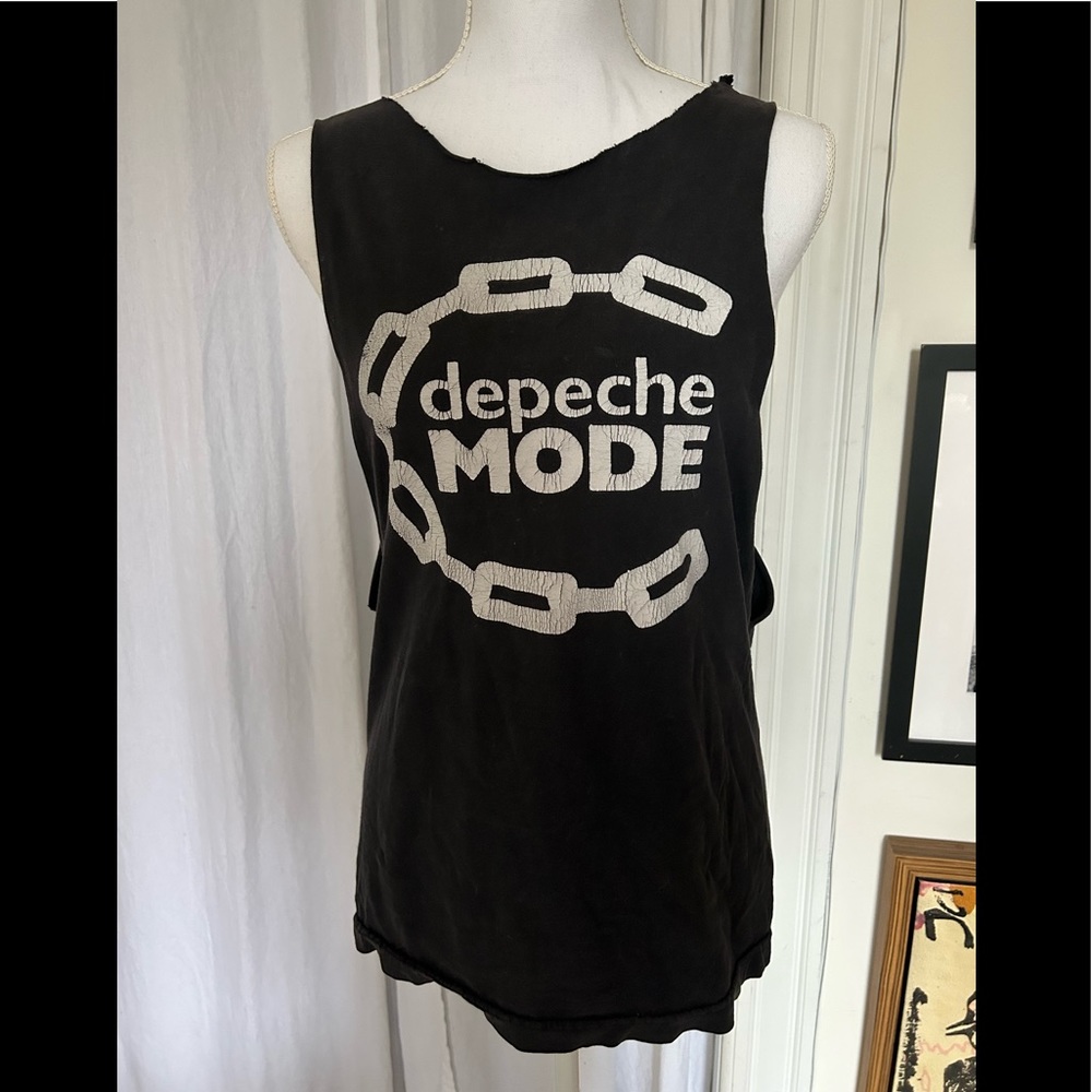 Vintage 80’s Depeche Mode deconstructed concert T shirt